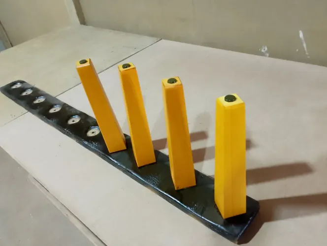 Kit 4 pezinho trapézio para sofá e poltronas