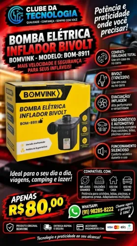 Bomba automática para colchão inflável 