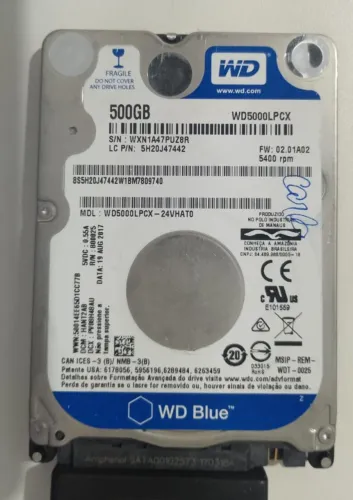 Hd 500GB para notebook