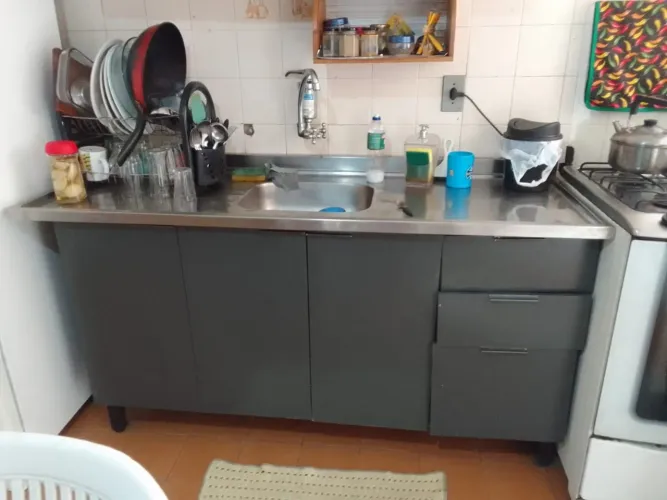 Balcão de cozinha+pia inox 