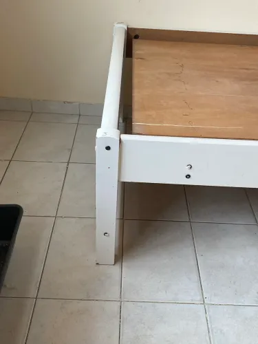 Cama de Solteiro Branca MDF 