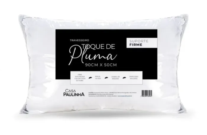 Travesseiro King 90x50 Firme - Percal 180 Fios
