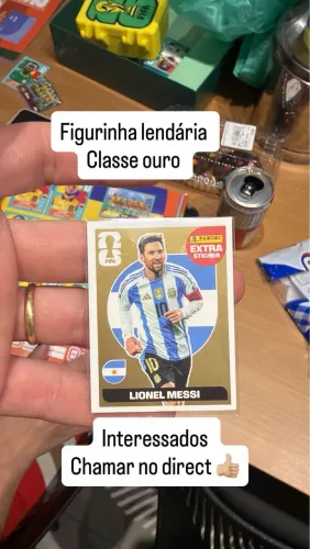 FIGURINHA MESSI DE OURO