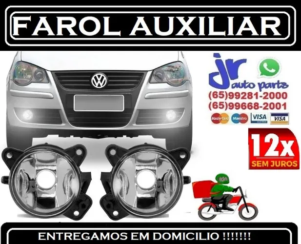 Par Farol de Milha Polo  Sedan 07 08 09 10 11 Neblina