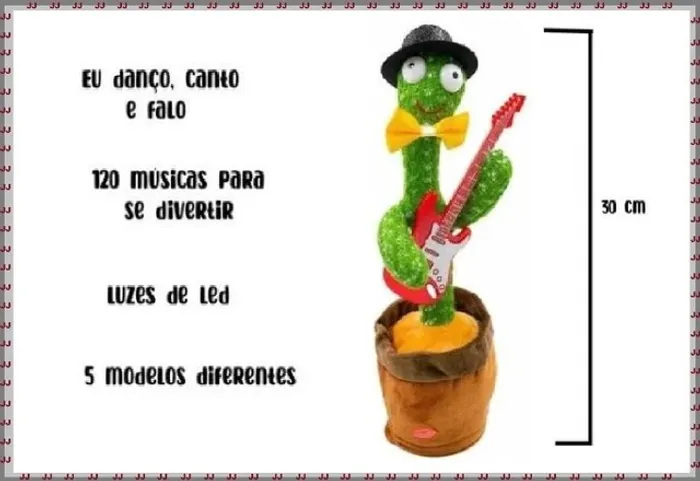 Cacto que fala, aprende, dança, canta, gira e acende luz