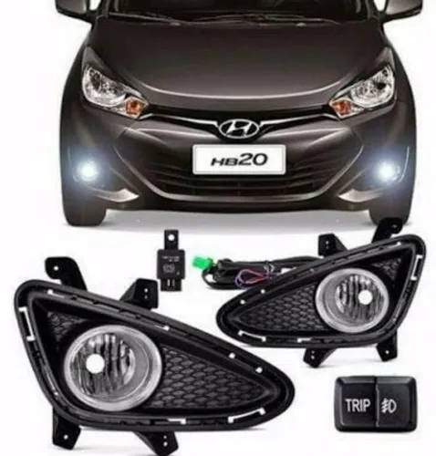 Kit farol de milha primeiro modelo hb20 13 a 15