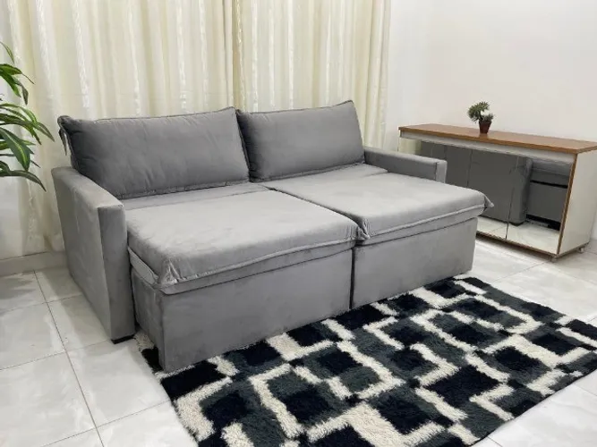 Sofá Cama/Retrátil Marselha 2.20m Até 12x - Frete Grátis