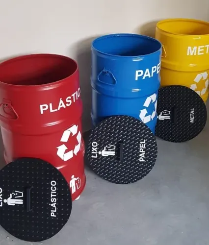 Reciclável - Tambores e latas personalizados direto do fabricante 