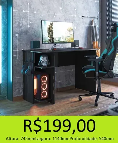 Escrivaninha gamer a pronta entrega