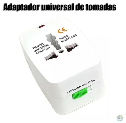 Adaptador universal de tomada Padrão Europeu América Asia