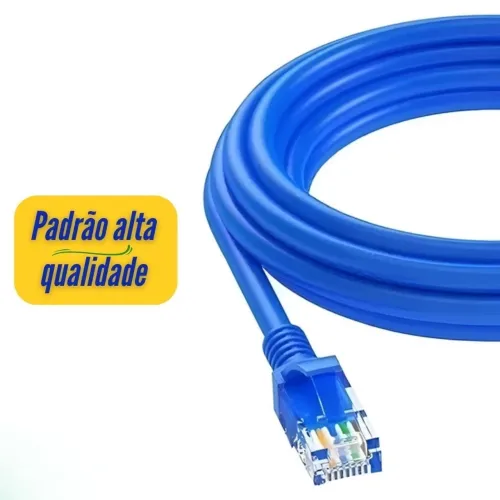 Cabo de Rede 1,2,5,10,20 Metros LAN RJ45 Homologado Anatel Alta Qualidade Reforçado