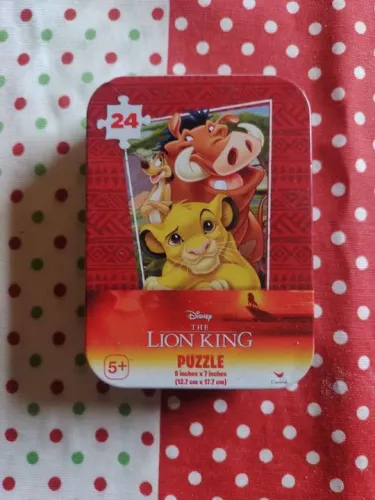 Mini Quebra Cabeças Importado Rei Leão Disney Na Latinha - 24 Peças