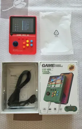 Portatil X5 tela 4.0 Cartao 32gb lotado jogos Bateria 8000mAh Novo aberto apenas par teste