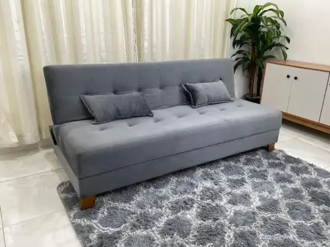 Sofá cama arpoador Pés em madeira luxo / ENTREGA HOJE !!! 