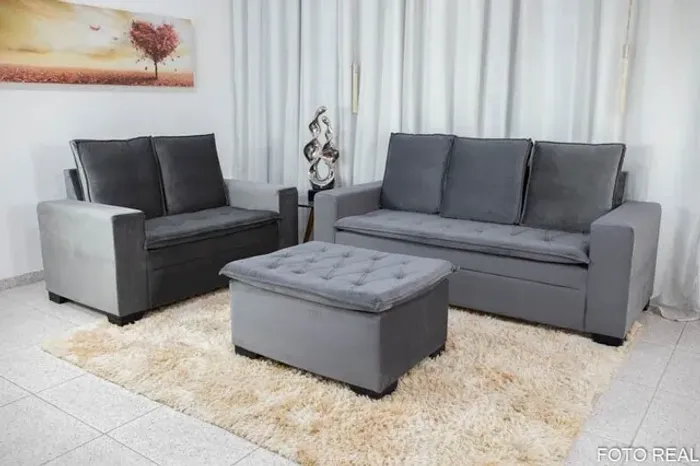 CONJUNTO SOFÁ SUPER FUNCIONAL VELUDO  CONFIRA !! R2726U