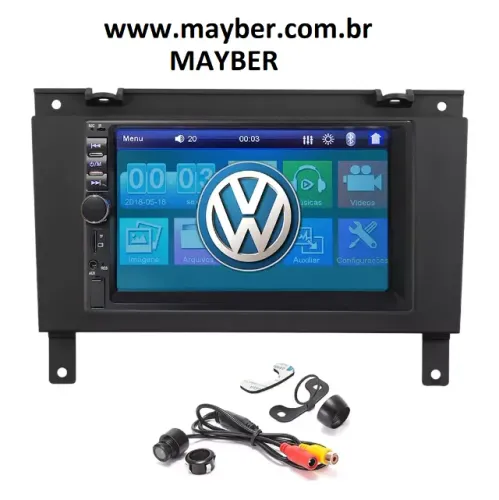 Mp5 7pol Multimídia Gol G3 Saveiro 2000 2001 2002 2003 2005