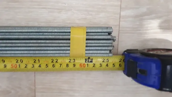 Kit com 30 Barras-roscada-1/4" por 64cm de comprimento- zincada