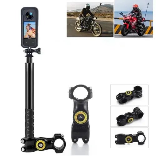 Suporte de guidão com bastão para insta360 Gopro Max