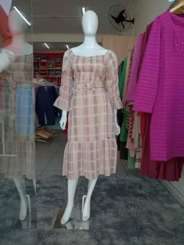 Vestido Midi Listras (acompanha cinto)
