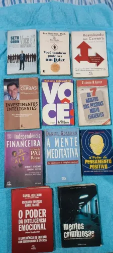 LIVROS de auto ajuda, inteligência emocional e financeira.