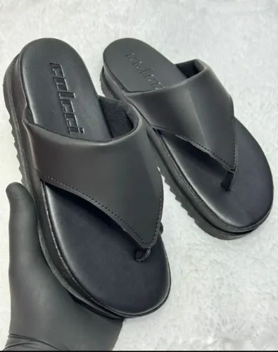 Sandalia Papete Preta Feminina