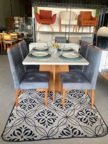 MESA ALICE 120 x 90 C/ 4 CADEIRAS OLGA FRETE E MONTAGEM GRÁTIS PARA DF E ENTORNO 