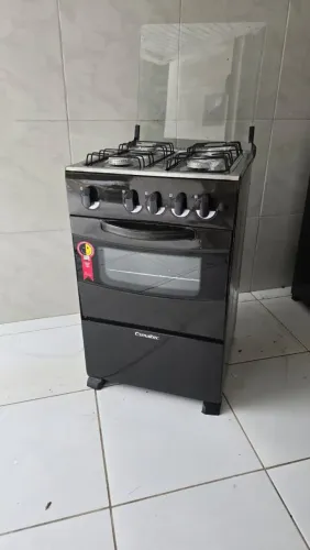 Fogão 4 Bocas Esmaltec grafite escuro
