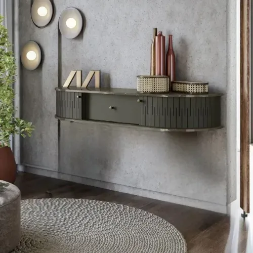 Bufet suspenso jade oliva  para sala