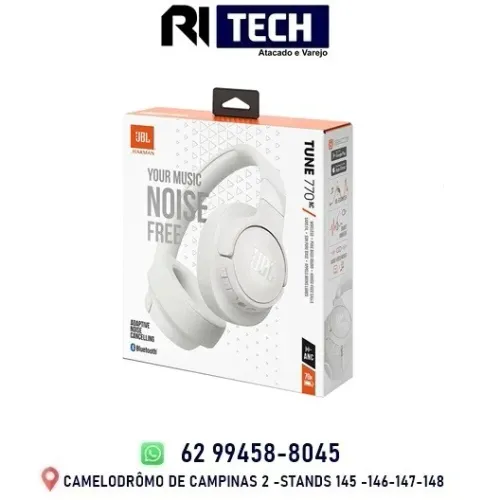 JBL Tune 770NC Fone Bluetooth 5.3 Wireless Pure Bass - ANC - Cancelamento de Ruído