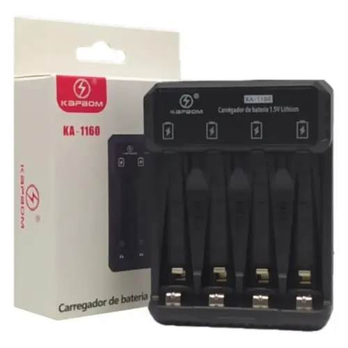 Carregador Eficiente Para Pilhas Aa E Aaa