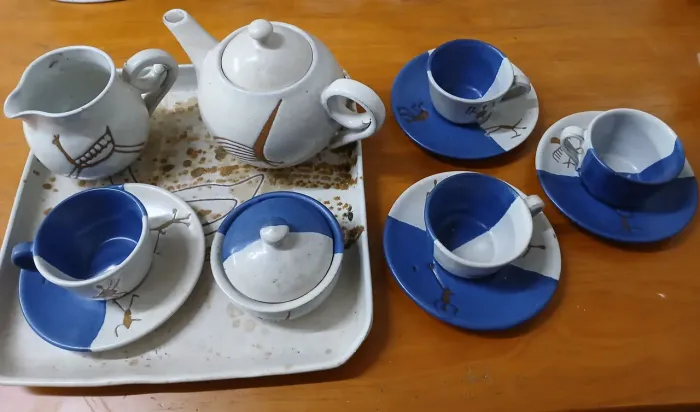Conjunto de Café em Cerâmica - Serra da Capivara PI
