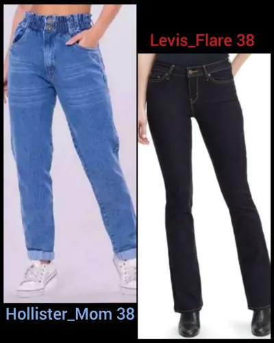 Calças Jeans: Hollister Mom e Levi's Flare
