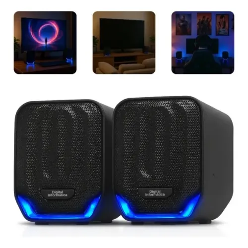 Caixa Caixinha De Som Com Iluminação Led 