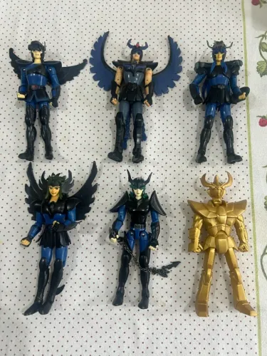 Kit Bonecos Cavaleiros Negro - Bandai Original E Raro