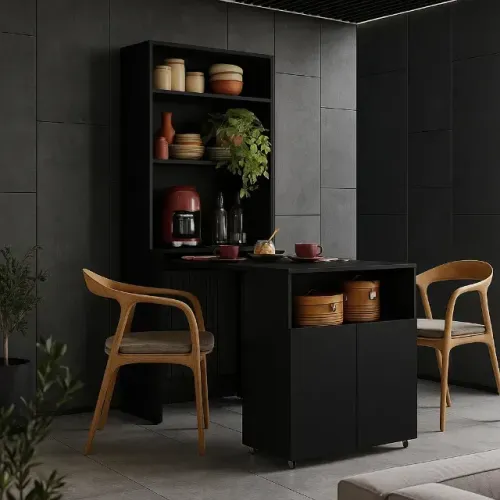 Mesa de escritório dobravel na cor preta (dividimos em ate 10x sem juros)