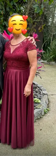 Vestido de festa longo bordado MARSALA veste 42