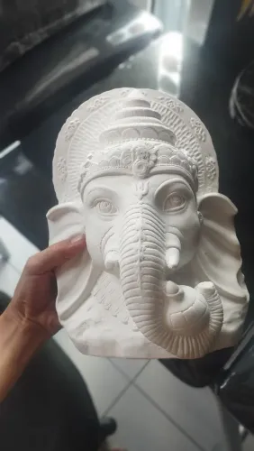 Busto de Ganesha em Gesso - 25 cm - Decorativo