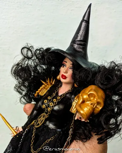 Boneca Bruxa Gótica Artesanal