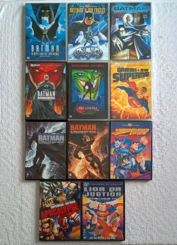 COLEÇÃO 11 DVD'S DC COMICS! COM FRETE GRÁTIS! EM ATÉ 10× VEZES SEM JUROS NO CARTÃO 