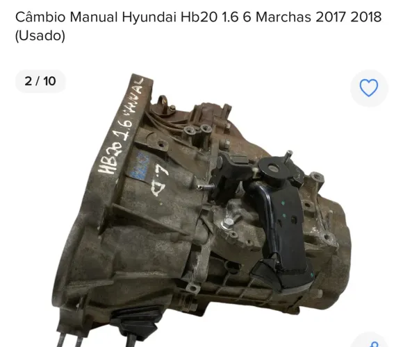 CAIXA DE MARCHA MANUAL HYUNDAI HB20 1.6 6 MARCHAS 2017 