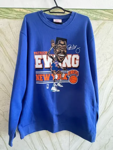 Moletom careca Mitchell & Ness New York Knicks original Patrick Ewing 
