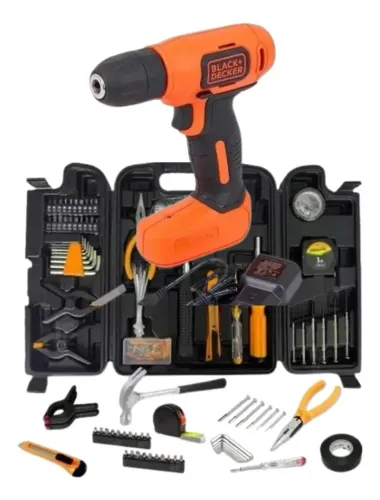 Caixa Ferramenta Completa 129 Pcs + Furadeira Parafusadeira  