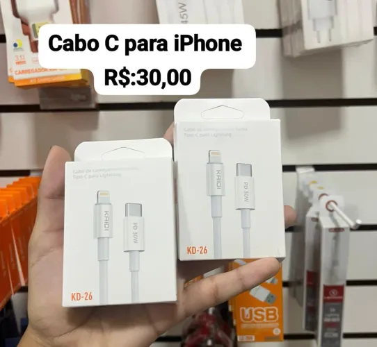 Cabo USB-C para iPhone - KAIDI - PD 30W