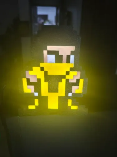 Luminária pixel art Scorpion mortal Kombat