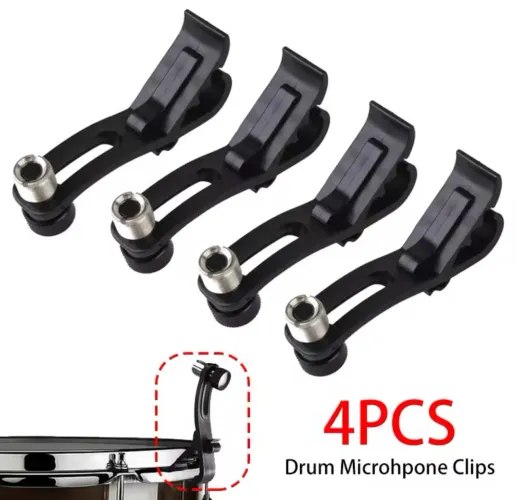 Clamp Garras para Microfonar Bateria percussão cajon - kit com 4