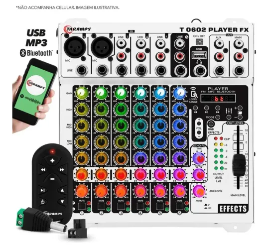 Mesa de Áudio Taramps 6 canais com player