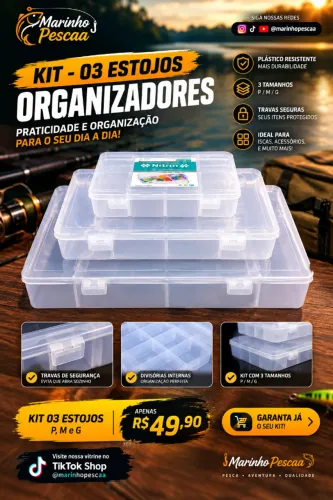 3 Estojos Organizadores