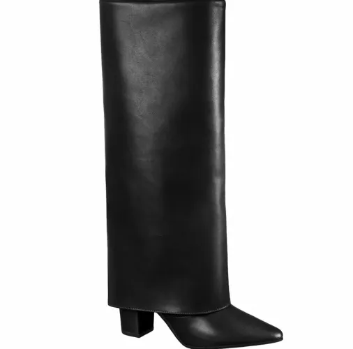 Bota Capa Feminina Cano Longo Salto Bloco Bico Fino GiGiL 38