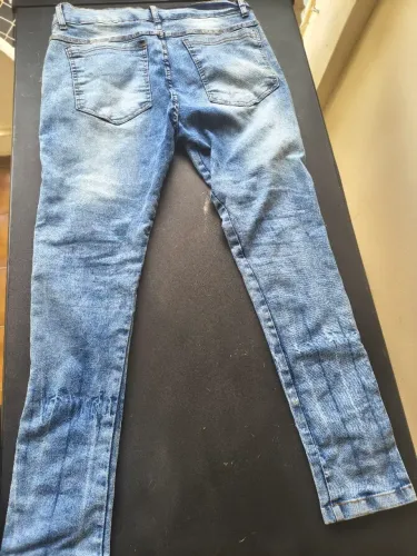 Calça Jeans Masculina Super Skinny Com Lycra Rasgada Elastano Premium