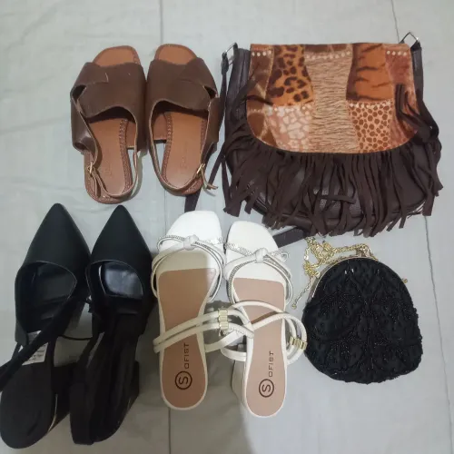 Lote bolsas e  calçados 